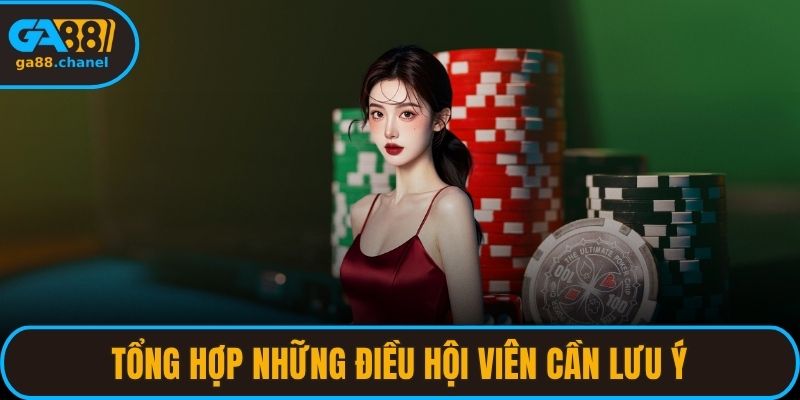 Tổng hợp những điều hội viên cần lưu ý