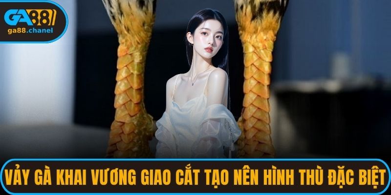 Vảy gà khai vương giao cắt tạo nên hình thù đặc biệt